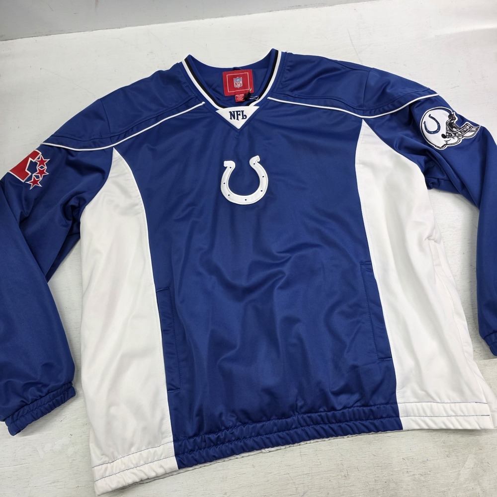 Indianapolis Colts Vintage NFL G-III Heavy Pullover Windbreaker Jacket Men's 2XL - Picture 2 of 16